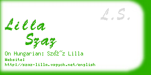 lilla szaz business card